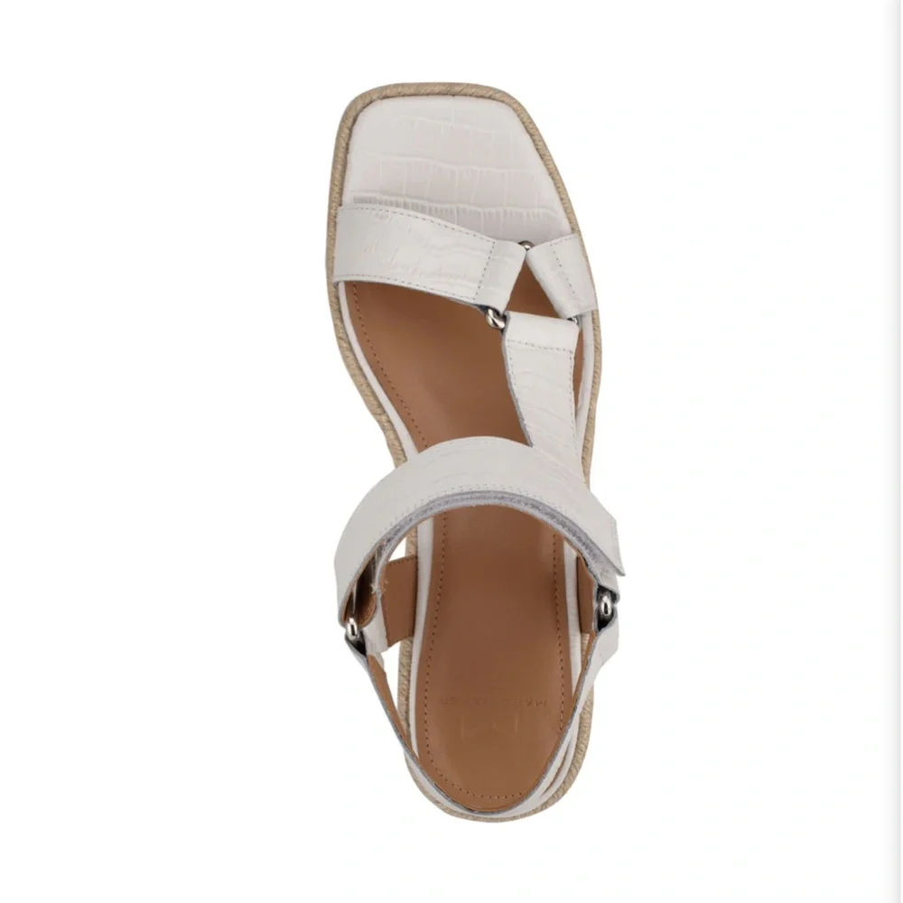 Marc Fisher LTD Gylian Platform Wedge Sandal - White - Picture 2 of 9